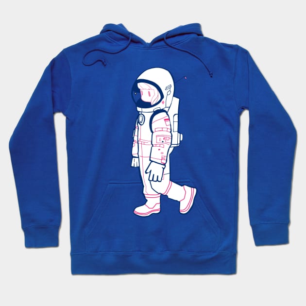 Cute astronaut woman in a spacesuit illustration Hoodie by AO01